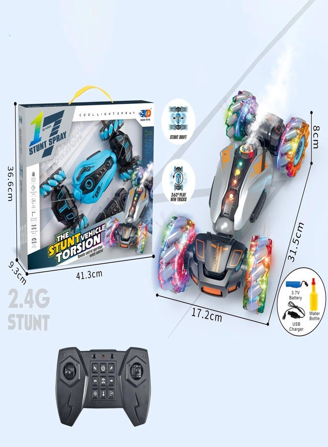 NVF Remote Control Stunt Car, 4WD RC Drift Vehicle with LED Lights, 360° Rotation, Double-Sided Driving, USB Charging - Image 2